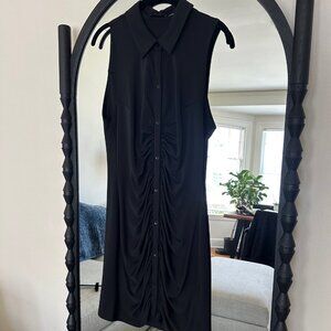 Alice + Olivia Marsha Ruched Sleeveless Mini Dress - Size L